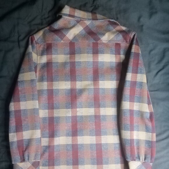 Vintage Jack Winter Plaid Polyester Snap Button Shirt - Picture 6 of 7
